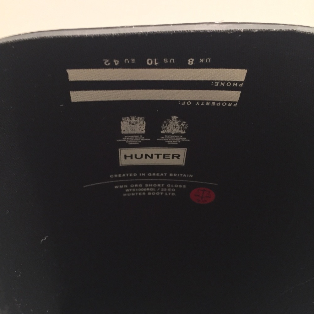 NIB Hunter black gloss short rain boots - Picture 6 of 7